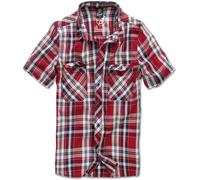 Brandit Roadstar Short Sleeve Shirt Red,White L Men