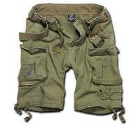 Brandit Shorts Savage Vintage Cargo, Cotton Olive Green, Men's 7XL