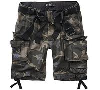 Brandit Savage Shorts with Belt Cargo Vintage Short Army Bermuda Shorts, Darkcamo Rs, S