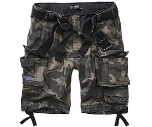 Brandit Savage Shorts with Belt Cargo Vintage Short Army Bermuda Shorts, Darkcamo Rs, XL