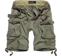 Brandit Savage Shorts with Belt Cargo Vintage Shorts Army Bermuda Shorts, Olive Green - USA Version, XL