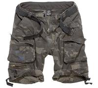 Brandit Savage Vintage Military Cargo Combat Mens Shorts Summer Hiking Dark Camo