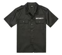 Brandit Men's Security Us Shirt Dress, Black-Short Sleeve, XL