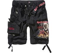 Brandit Unisex's Iron Maiden Savage Shorts The Number of The Beast Black Edition Cargo, XXL