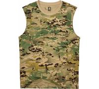 Brandit sleeveless Shirt, green/black, size XXL