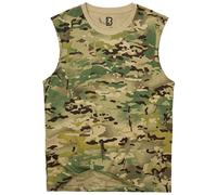 Brandit Sleeveless T-Shirt Mens Tank-Top Shirt Top Cotton Tactical Camo