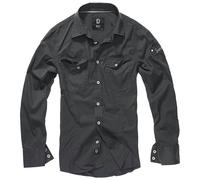 Brandit SlimFit Shirt, black, size L for Men