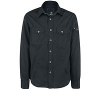 Brandit Slim Long Sleeve Shirt Black S Men