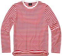 Brandit Stripe Jersey Longsleeve Shirt, red/white, size S