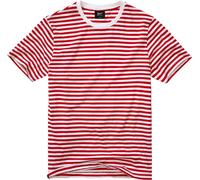 Brandit Stripe Jersey T-Shirt, white-red, size S for Men