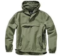 Brandit Summer Windbreaker Hoodie, green, size M