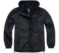Brandit Summer Windbreaker Frontzip Ripstop Jacket - Black