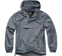 Brandit Summer Windbreaker Hoodie, black-grey, size M for Men