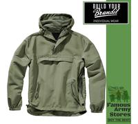 Brandit Summer Windbreaker Lightweight Military Tactical Hooded Jacket Olive