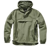 Brandit Summer Windbreaker Hoodie, green, size XL