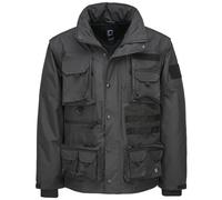 Brandit Superior Jacket Mens Rain Coat Vest Waterproof Hiking Black
