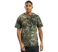 Brandit T-shirt Men's Cotton Military Outdoor Crewneck Hunting Flecktarn Camo