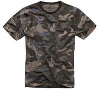 Brandit T-shirt Men's Cotton Gym Crewneck Straight Cut Short Sleeve Dark Camo