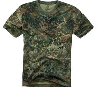 Brandit Men's Cotton Military Crewneck T-Shirt Flecktarn Camo Size S