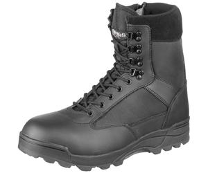 Brandit Tactical Military Combat Side Zip Boots Police Leather Footwear Black