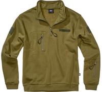 Brandit Tactical Half Zip Sweatshirt Green S Men