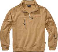 Brandit Tactical Half Zip Sweatshirt Brown S Men