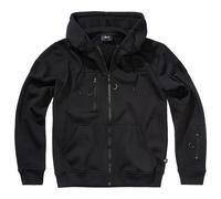 Brandit Tactical Sweat Jacket Mens Zip-Up Hoodie Jumper Jacket Top Black
