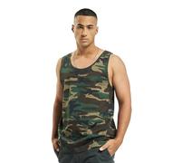 Brandit Tank Top Men's Cotton Summer Holiday Undershirt Gym Vest Woodland Camo