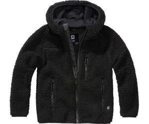 Brandit Teddyfleece Hodded Kids Jacket, black, size 158-164