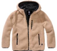 Brandit Teddyfleece Hodded Kids Jacket, camel, size 122-128