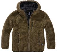 Brandit Teddyfleece Hodded Kids Jacket, olive, size 122-128