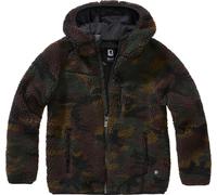 Brandit Teddyfleece Hodded Kids Jacket, Woodland, size 122-128