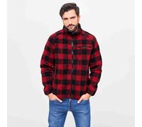 Brandit Teddyfleece Jacket Fashionable Fluffy Mens Winter Streetwear Red/Black