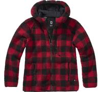Brandit Teddyfleece Ladies Jacket, red/black, size XXL