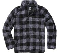 Brandit Teddyfleece Pullover, black-grey, size 5XL for Men