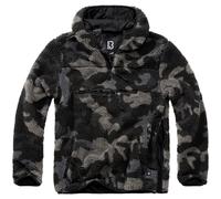 Brandit Teddyfleece Pullover Fashionable Fluffy Mens Winter Streetwear Dark Camo