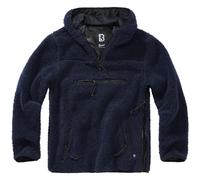 Brandit Teddyfleece Pullover Fashionable Fluffy Mens Winter Streetwear Navy