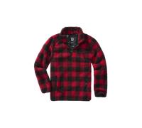 Brandit Teddyfleece Pullover, black/red, size XXL