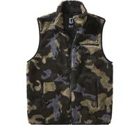 Brandit Teddyfleece Worker Vest Fluffy Warm Mens Winter Streetwear Dark Camo