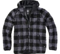 Brandit Teddyfleece Worker Jacket, black/grey, size 4XL
