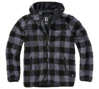 Brandit Teddyfleece Worker Jacket Black/grey Size L