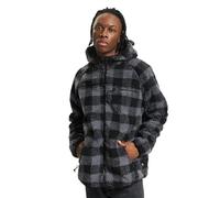 Brandit Teddyfleece Worker Jacket, color: black/grey, size: M