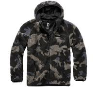 Brandit Teddyfleece Jacket Fashionable Fluffy Mens Winter Streetwear Dark Camo