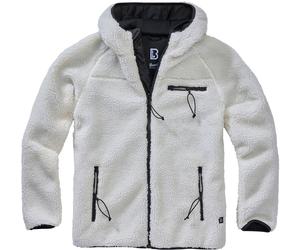Brandit Teddyfleece Worker Jacket, white, size L