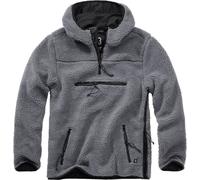 Brandit Teddyfleece Worker Pullover, black-grey, size 6XL for Men