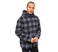 Brandit Teddyfleece Worker Pullover, color: black/grey, size: M