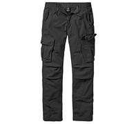 Brandit Texas Men’s Slim Vintage Cargo Trousers, black, M