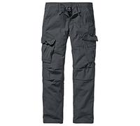 Brandit Texas Men’s Slim Vintage Cargo Trousers, charcoal, M