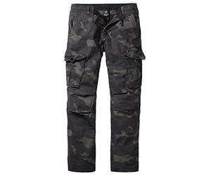 Brandit Texas Men’s Slim Vintage Cargo Trousers, Dark camo, 5XL