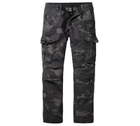 Brandit Texas Men’s Slim Vintage Cargo Trousers, Dark camo, L